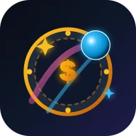 Bounce Billionaire icon: a gold coin bouncing off bumpers